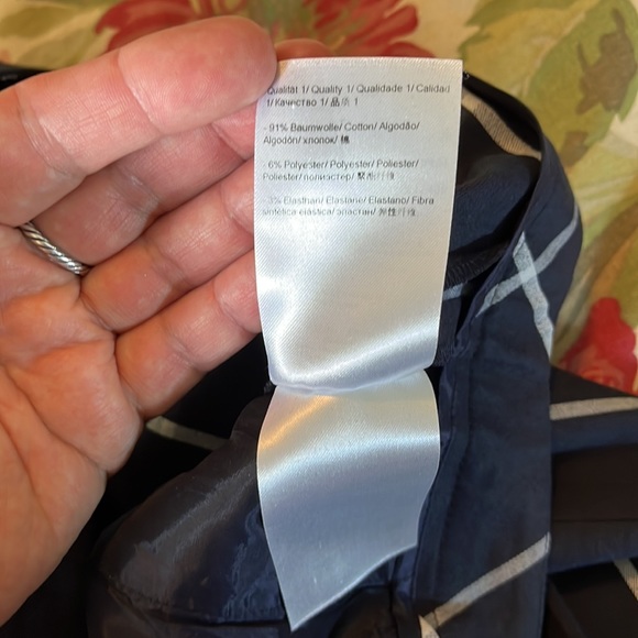 ESCADA Size EU 38 Plaid Stretchy Cigarette Chino Cotton Blend Naval Prep $295NEW - Picture 15 of 16